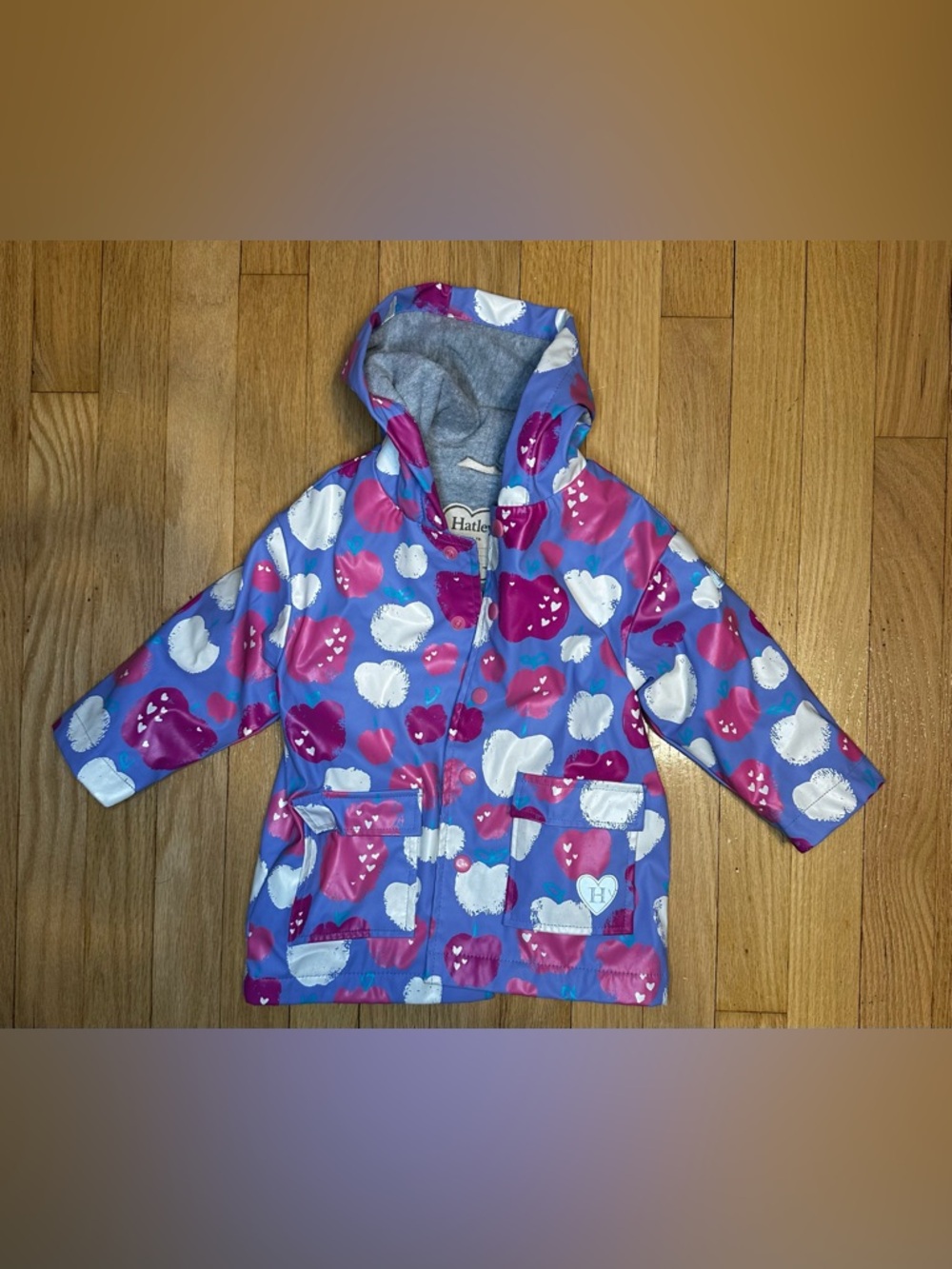 Hatley Girls' Size: 2 Apple Print Raincoat